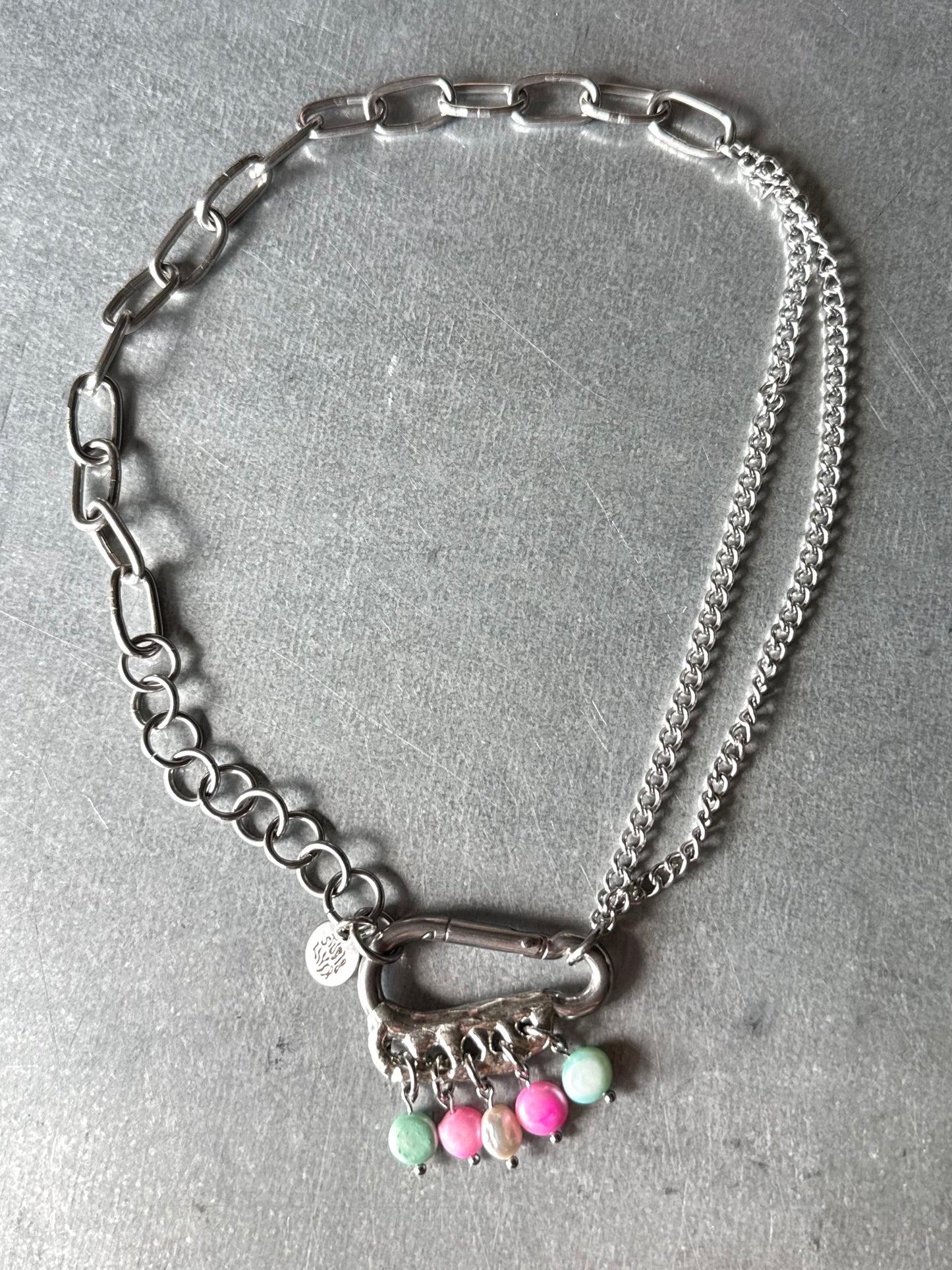 Trans | soldered Carabiner Necklace