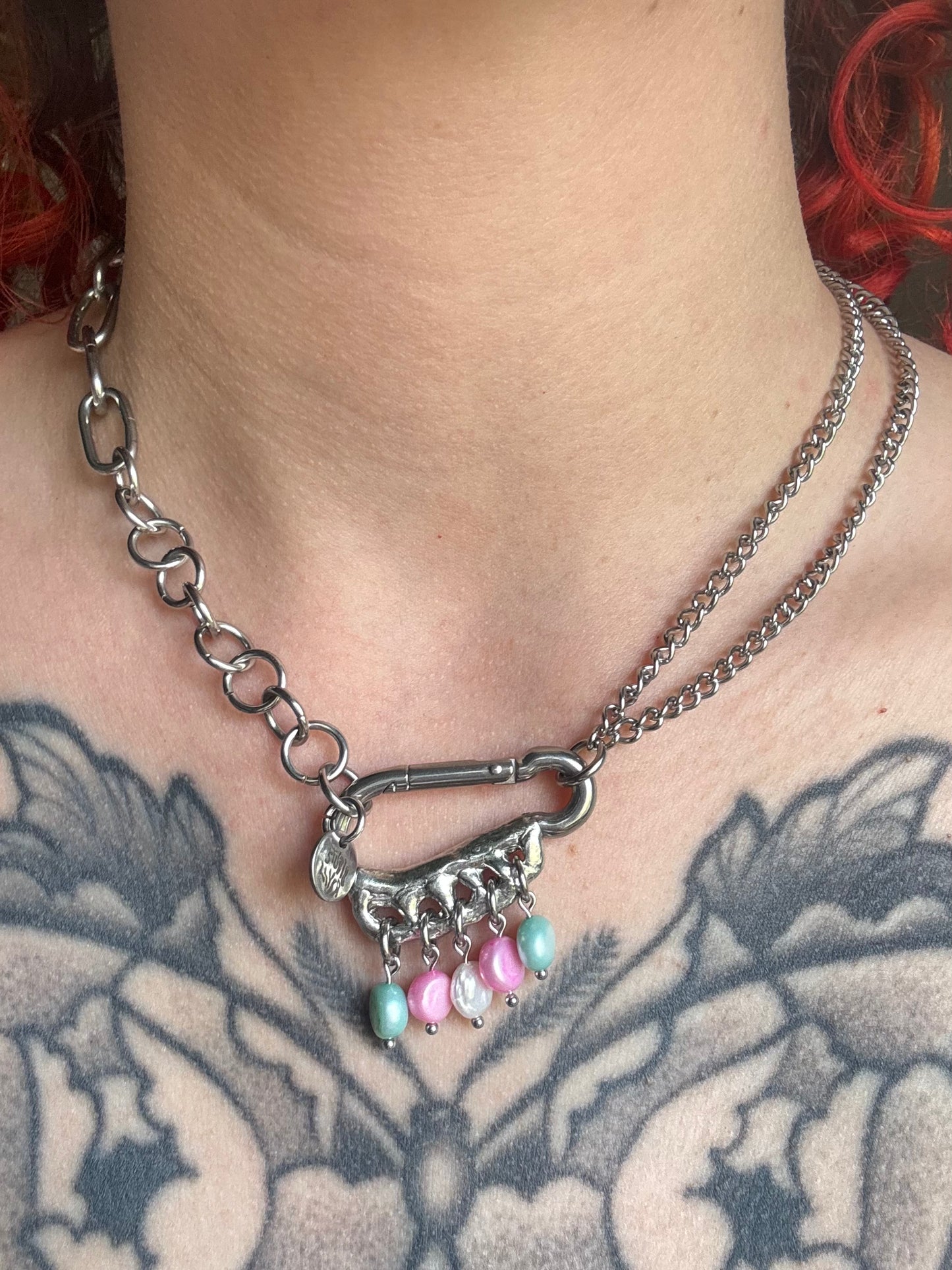 Trans | soldered Carabiner Necklace