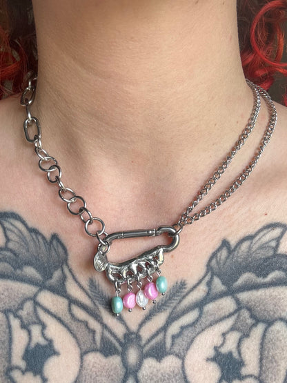Trans | soldered Carabiner Necklace